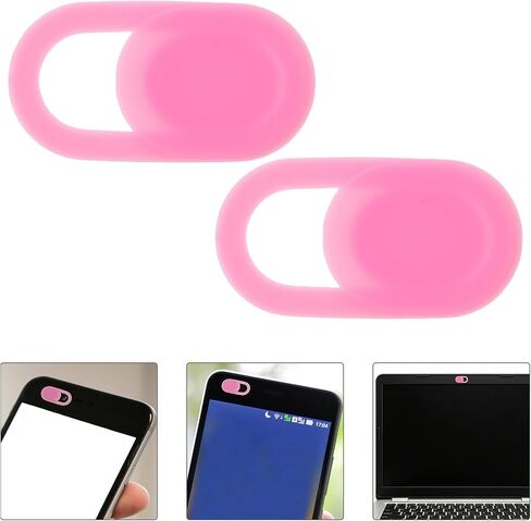 Homoyoyo 100pcs Ultra Thin Pink Laptop Camera Cover with Sliding Privacy in Kuwait