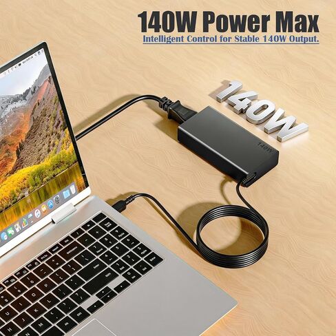 140W USB C Laptop Charger for Lenovo Yoga Pro ThinkPad HP OMEN Transcend 14 in Kuwait