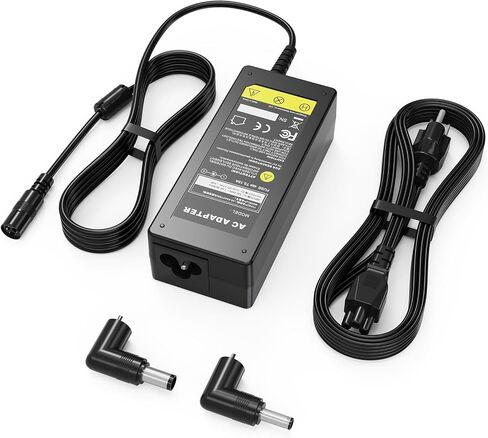 Fancy Buying 65W Charger Ac Adapter for Dell Laptop Charger Compatible with Latitude Vostro Inspiron15 Charger HA65NS5-00 Supply Cord 2 in 1 Round Tip Replacement (4.5x3.0mm and 7.4x5.0mm) in Kuwait