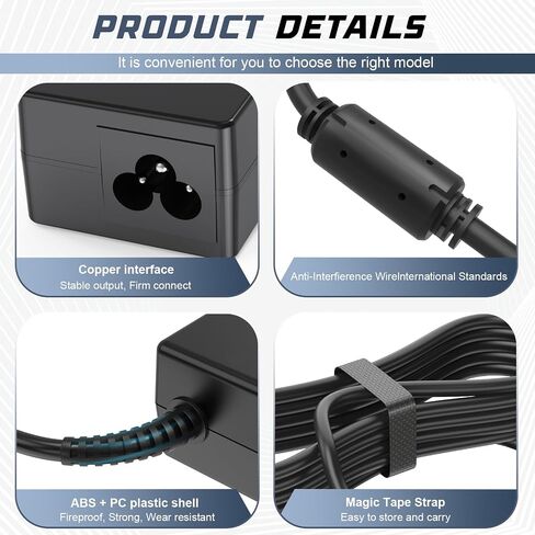 Fancy Buying 65W Charger Ac Adapter for Dell Laptop Charger Compatible with Latitude Vostro Inspiron15 Charger HA65NS5-00 Supply Cord 2 in 1 Round Tip Replacement (4.5x3.0mm and 7.4x5.0mm) in Kuwait
