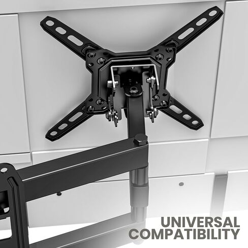 Utopia Home TV Wall Bracket, fits 13-42 inch Flat & Curved TVs, Space Saving Design, Swivels/Tilts/Extends/Rotates, Holds up to 20 Kg, Max VESA 200x200mm in Saudi Arabia