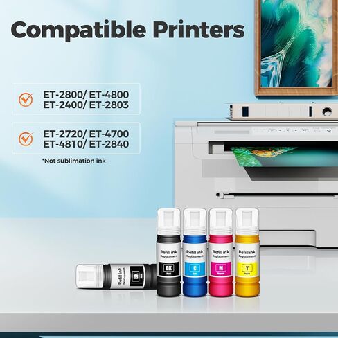 Compatible for EPT522 Ink Refill Bottles ET-2800 ET-2400 ET-4800 ET-2803 in Saudi Arabia