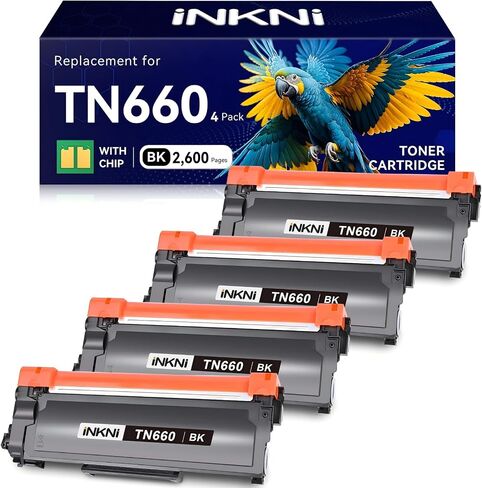 InkNI Compatible TN660 TN630 Toner Cartridge for Brother, Black, 4-Pack in Saudi Arabia