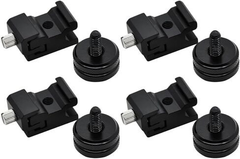 8pcs Hot Shoe Mount Adapter Set with 2 Adjustable Nuts Aluminum Alloy in Kuwait