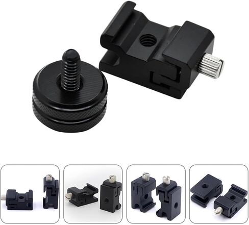 8pcs Hot Shoe Mount Adapter Set with 2 Adjustable Nuts Aluminum Alloy in Kuwait
