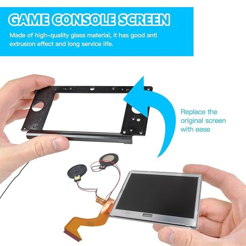 Hilanda New Top LCD Screen Replacement with Digitizer and Speakers (Pre-Soldered) Compatible with Nintendo DS Lite in Kuwait