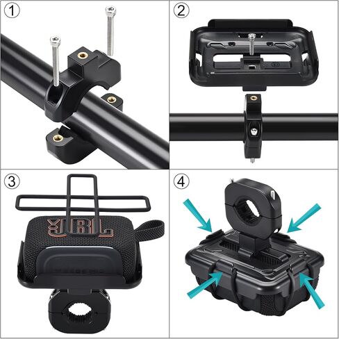 Bike Speaker Mount Handlebar Holder for JBL Go 5/Go 4/3 Speaker in Kuwait