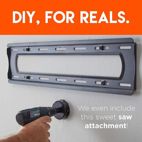 ECHOGEAR Tilting TV Mount & in Wall TV Cable Hider Bundle - Mount TVs Up to 70" & Conceal The Wires Behind The Wall in Kuwait