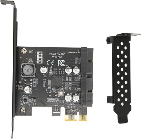 Internal PCIe Card, High-Speed USB 3.2 Gen1 Expansion with 19-Pin Connector, PCIe Adapter for 8 10 11 Compatible, for GAMERS DIY Builders and Office Upgrades (19PIN Black Board) in Kuwait