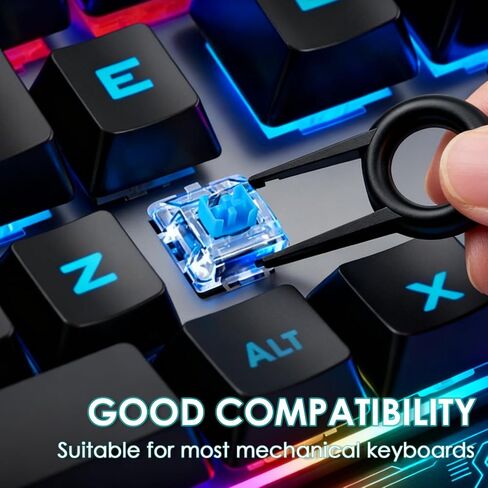 61Pcs Clickers for 3D Prints,Mechanical Keyboard Keycaps Set with Remover Tool,Blue Switches,DIY Accessories,Applicable for Blue Switch Mechanical Keyboard,Ideal for Typists & Keyboard Enthusiasts in Kuwait