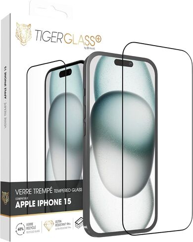 Muvit TIGER GLASS PLUS VERRE TREMPE RECYCLE IPHONE 15 in Kuwait