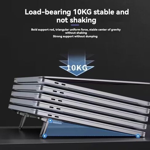 Laptop Stand Two Speed Adjustable Foldable Portable Elevated Compact Computer Riser for Home Office Travel Improves Airflow, 2pcs in Kuwait