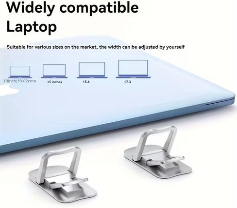 Laptop Stand Two Speed Adjustable Foldable Portable Elevated Compact Computer Riser for Home Office Travel Improves Airflow, 2pcs in Kuwait