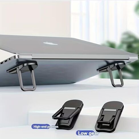 Laptop Stand Two Speed Adjustable Foldable Portable Elevated Compact Computer Riser for Home Office Travel Improves Airflow, 2pcs in Kuwait