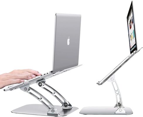 BoxWave Stand and Mount Compatible with Acer Nitro 5 NH.QESAA.005 (15.6 in) - Executive VersaView Stand, Ergonomic Adjustable Viewing Angle Metallic Riser - Metallic Silver in Kuwait