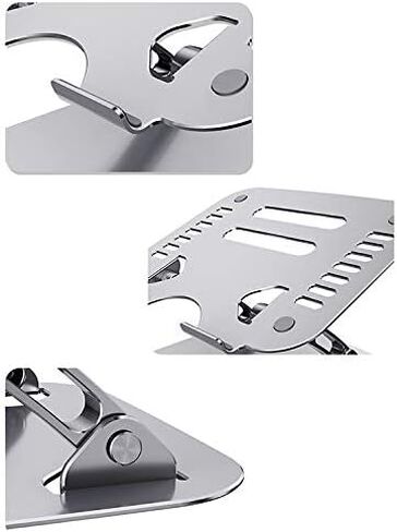 BoxWave Stand and Mount Compatible with Acer Nitro 5 NH.QESAA.005 (15.6 in) - Executive VersaView Stand, Ergonomic Adjustable Viewing Angle Metallic Riser - Metallic Silver in Kuwait