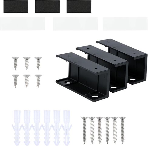 Under Desk Laptop Mount, Multipurpose Adjustable Under Desk Shelf Holder with Anti-Scratch Pads for Laptop Office, Black in Kuwait