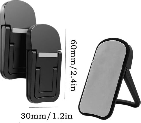 4 Pcs Black Mini Portable Keyboard Riser Adjustable Foldable Keyboard Stand with Dual Tilt Angles Self-Adhesive Invisible Lift for Desktop Notebook and Computer Use in Kuwait