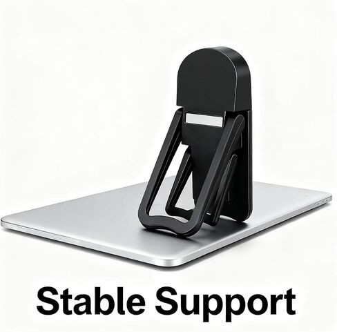 4 Pcs Black Mini Portable Keyboard Riser Adjustable Foldable Keyboard Stand with Dual Tilt Angles Self-Adhesive Invisible Lift for Desktop Notebook and Computer Use in Kuwait