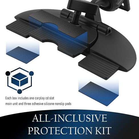 2026 Upgraded CD Slot Mount for Carplay Screen,CD Mount for Carplay Screen Stable Viewing with 360° Adjustable,Deep Clamps Carplays CDs Mounts Compatible with 7-11" Monitors in Saudi Arabia