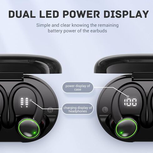 for Samsung Galaxy S23 S4 S25+ Ultra Bluetooth 5.3 Headphones 3D Stereo with Earhook, 40H Touch Control Over Ear Headphones, IP7 Waterproof Earphones Built-in Mic for Running Workout Sport in Kuwait