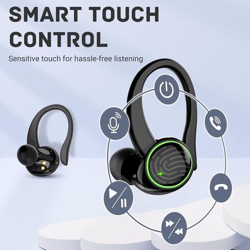 for Samsung Galaxy S23 S4 S25+ Ultra Bluetooth 5.3 Headphones 3D Stereo with Earhook, 40H Touch Control Over Ear Headphones, IP7 Waterproof Earphones Built-in Mic for Running Workout Sport in Kuwait