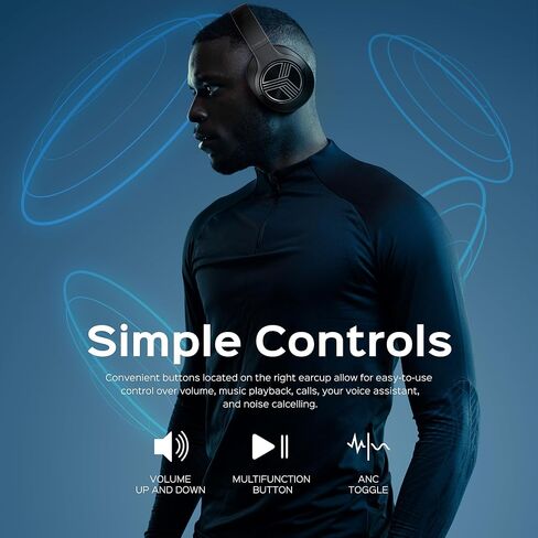 TREBLAB Z2 Wireless Over Ear Headphones Bluetooth, Hybrid ANC, 35H(Renewed) in Kuwait