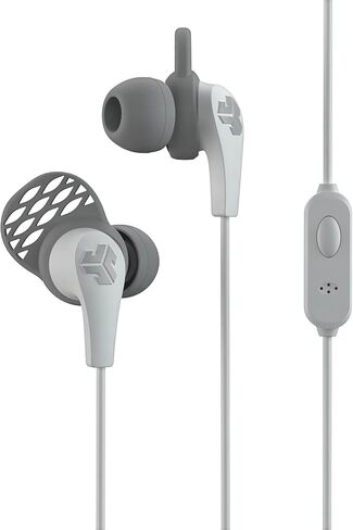 Audio JBuds Pro Signature Wired Earbuds with Microphone and Track Controls, Titanium 10mm Drivers with Custom Fit Gel Tips and Cush Fins, Pink-White in Kuwait
