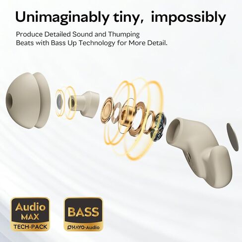 OHAYO A10 Sleep Earbuds Bluetooth 6.0 Noise Isolation Headphones for Side Sleepers No Touch Control Tiny Sleeping Ear Buds, White Noise APP in Kuwait