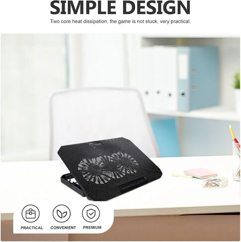 USB Laptop Cooler for 14 to 15.6 Inch Laptop, Black ABS in Kuwait