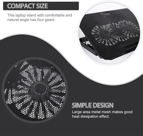 USB Laptop Cooler for 14 to 15.6 Inch Laptop, Black ABS in Kuwait