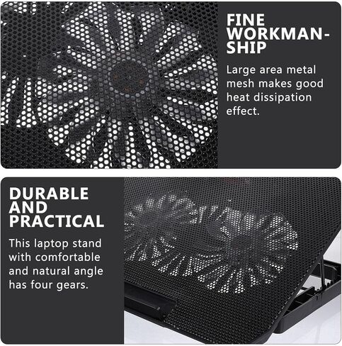 USB Laptop Cooler for 14 to 15.6 Inch Laptop, Black ABS in Kuwait
