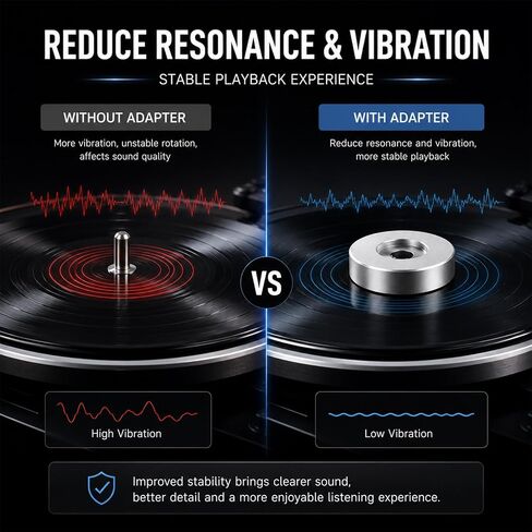 45 Adapter for Record Player, Aluminum 45 RPM Record Adapter for 7 Inch in Kuwait