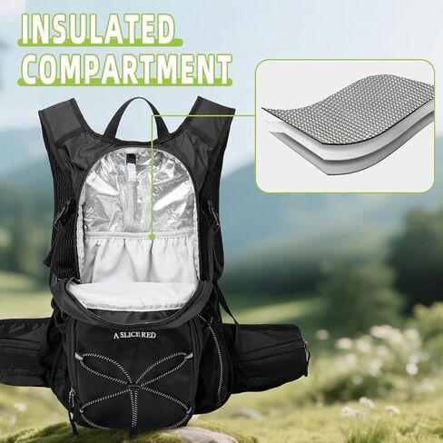 Hydration Backpack, Lightweight Water Backpack for Hiking with 3L Leak Proof Water Bladder, Insulated Hydration Pack Ideal for Hiking and Cycling, 18L in Kuwait