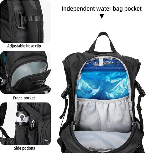 Hydration Backpack, Lightweight Water Backpack for Hiking with 3L Leak Proof Water Bladder, Insulated Hydration Pack Ideal for Hiking and Cycling, 18L in Kuwait