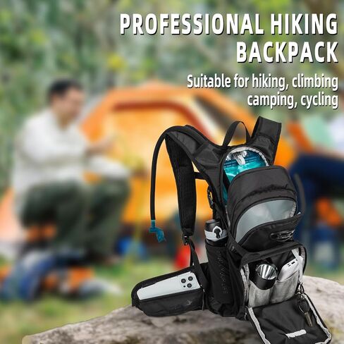 Hydration Backpack, Lightweight Water Backpack for Hiking with 3L Leak Proof Water Bladder, Insulated Hydration Pack Ideal for Hiking and Cycling, 18L in Kuwait