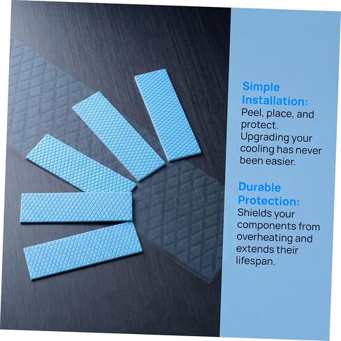 5pcs M. 2 SSD Thermal Cooling Pad 1mm Silicone Heat Dissipation in Kuwait