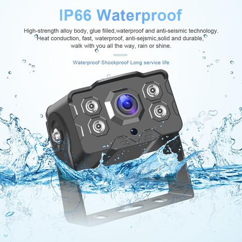 Backup Camera for Truck 7 Inch Monitor Rear View Camera for Truck/Car/Pickup/SUV/ IP66 Waterproof Night Vision in Kuwait