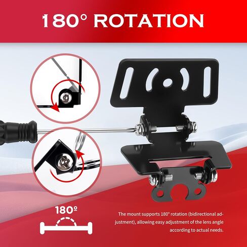 Car Rear Camera Mount Kit,Sturdy Car Backup Camera Mount Rotates 180° for Fixing Cars Dash Cam & Rear View Cameras,Professional Rears Dash Cam Mounts for Windshield with Screws in Kuwait