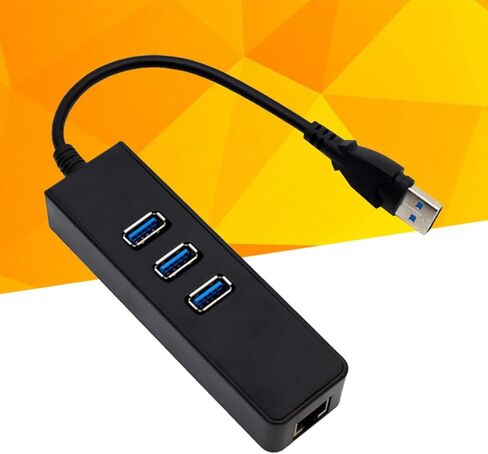 USB to Ethernet Adapter with 3 Super USB 3.0 Ports for Laptop Desktop in Kuwait