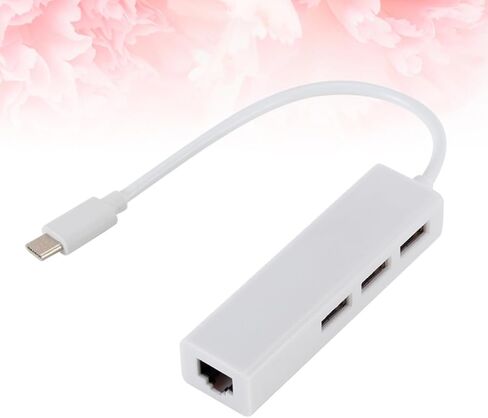 Toyvian USB C to Rj45 10/100mbps Network Adapter with 3 USB Ports in Kuwait