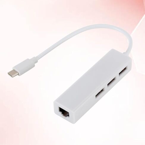 Toyvian USB C to Rj45 10/100mbps Network Adapter with 3 USB Ports in Kuwait