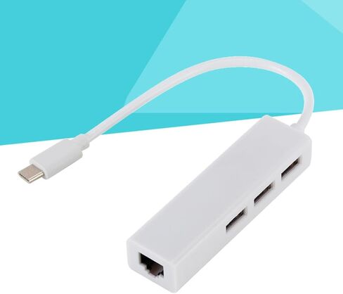 Toyvian USB C to Rj45 10/100mbps Network Adapter with 3 USB Ports in Kuwait