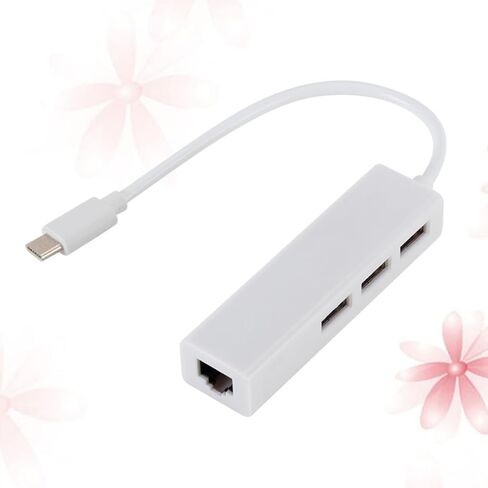 Didiseaon 10/100mbps Network Adapter with 3 USB Ports USB C to Rj45 in Kuwait