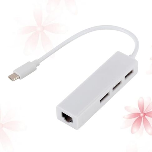 MAGICLULU 10/100mbps Network Adapter Type C with 3 USB Ports to Rj45 in Kuwait