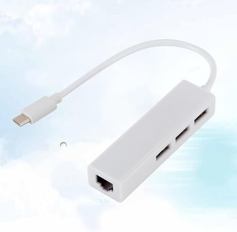 MAGICLULU 10/100mbps Network Adapter Type C with 3 USB Ports to Rj45 in Kuwait