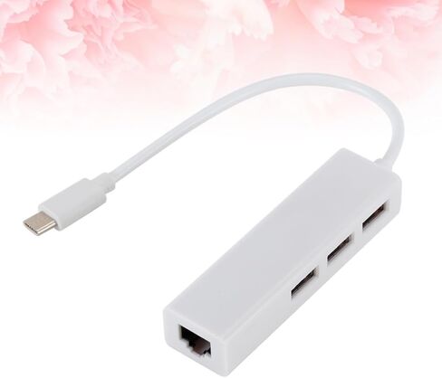 MAGICLULU 10/100mbps Network Adapter Type C with 3 USB Ports to Rj45 in Kuwait