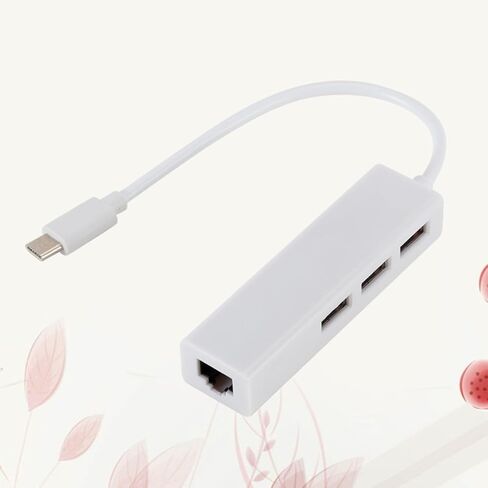 MAGICLULU 10/100mbps Network Adapter Type C with 3 USB Ports to Rj45 in Kuwait