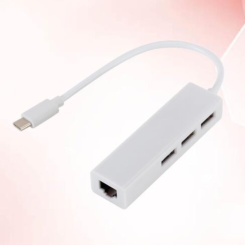 MAGICLULU 10/100mbps Network Adapter Type C with 3 USB Ports to Rj45 in Kuwait