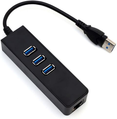 USB Ethernet Adapter with 3 USB 3.0 Ports 10/100/1000 Per Second in Kuwait